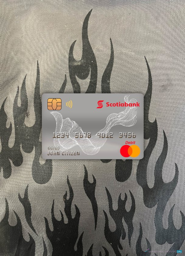 Download Canada Scotiabank master debit card photolook front Photoshop template